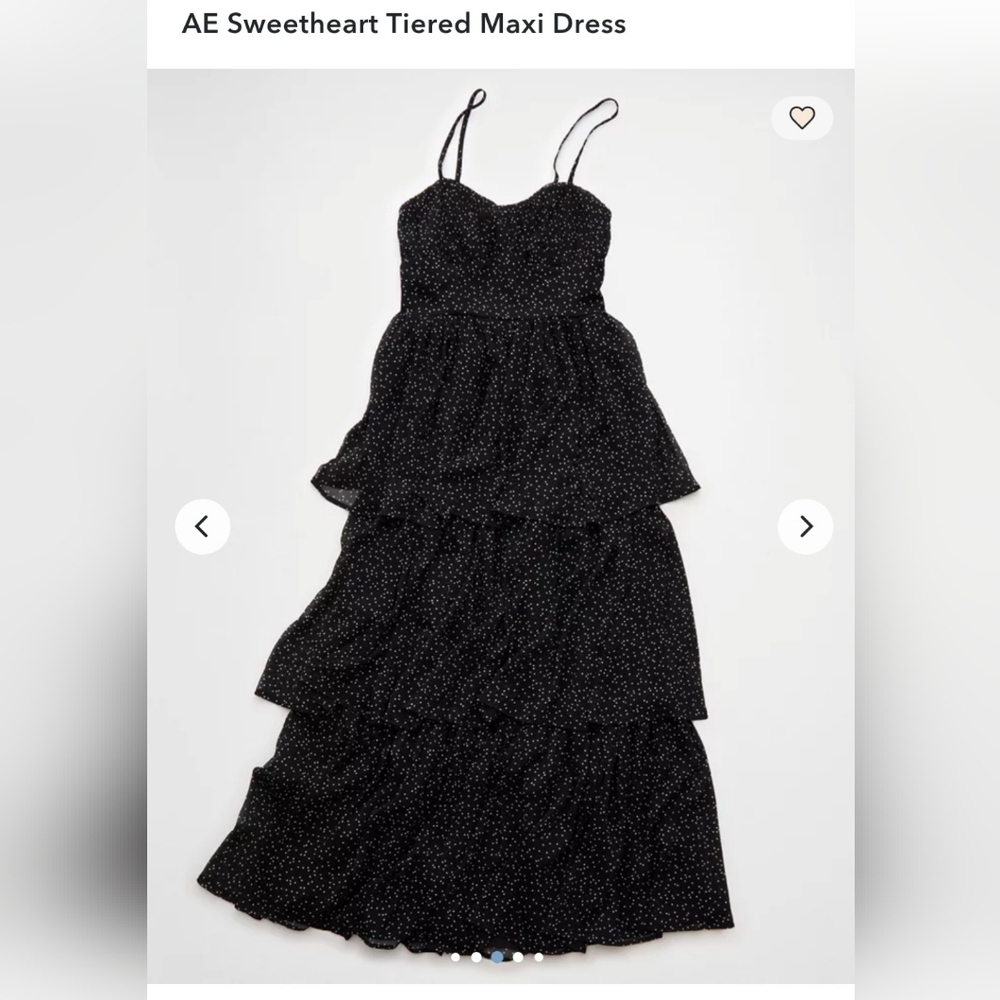 AE Black Tiered Maxi Dress